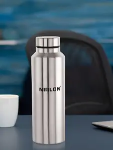 NIRLON Silver-Toned 6 Pieces Stainless Steel Water Bottles 1L Each