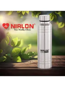 NIRLON Silver-Toned 5 Pieces Stainless Steel Water Bottles 1 L Each