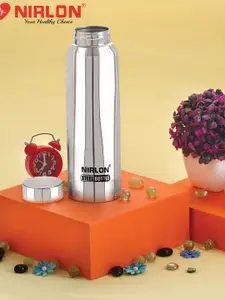 NIRLON Silver-Toned 3 Pieces Stainless Steel Water Bottle 1 Ltr