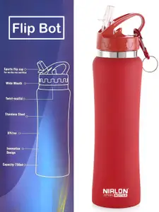 NIRLON Red Stainless Steel Sipper Water Bottle 750 ml