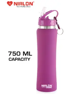 NIRLON Green & Pink 2 Pcs Stainless Steel Water Bottles 750 ml Each