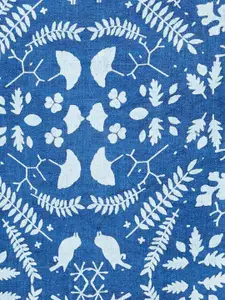 Melange by Lifestyle Abstract Printed Band Collar Cotton A-Line Kurta