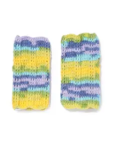 Magic Needles Women Patterned Fingerless Acrylic Winter Gloves