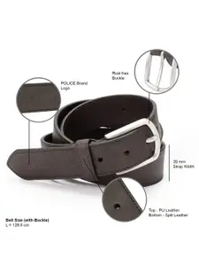 Police Men Slim Formal Belt