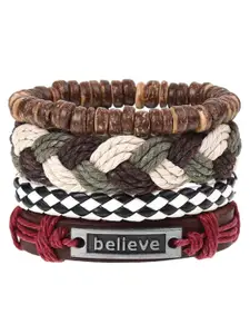SALTY Men 4 Leather Wraparound Bracelet