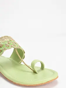 SCENTRA Embellished One Toe Flats
