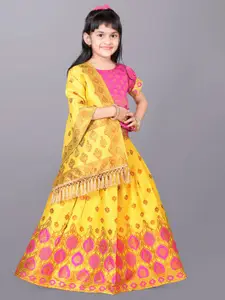 BAESD Girls Woven Design Ready to Wear Lehenga & Blouse With Dupatta