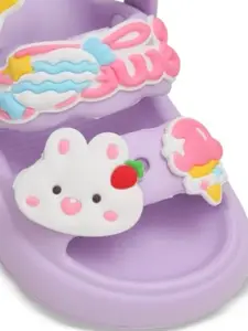 Yellow Bee Girls Rubber Sliders