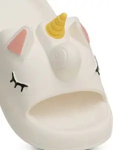 Yellow Bee Girls Unicorn Self Design Sliders