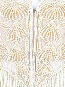 ODETTE Embroidered Tassels Cape