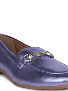 Hush Puppies Women Round Toe Leather Loafers