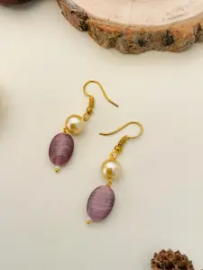 ABDESIGNS Gold-Plated Beaded Classic Drop Earrings