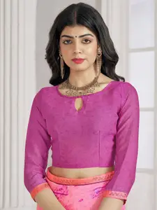 Mitera Floral Printed Beads and Stones Ikat Saree