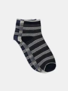 BYFORD by Pantaloons Men Pack Of 3 Striped Ankle-Length Socks