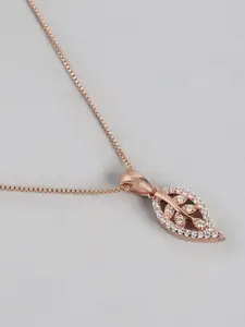 Zavya Rose Gold-Plated 925 Pure Sterling Silver Quirky Pendants with Chains