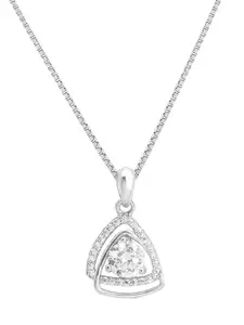 Zavya Rhodium Plated 925 Pure Sterling Silver Quirky Pendants with Chains
