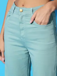 GUTI Women Flared High-Rise Stretchable Jeans