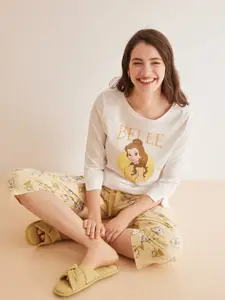 women'secret Women Disney Princess Printed Night suit