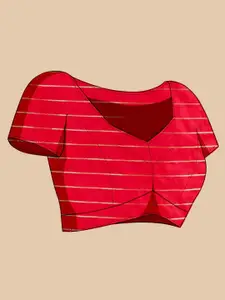 Mitera Checked Zari Designer Banarasi Saree