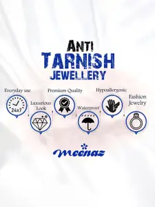 MEENAZ Men Temple Silver-Plated Anti Tarnish Om Kada Bracelet