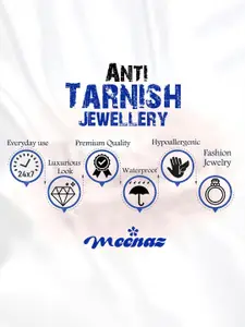 MEENAZ Men Silver-Plated Kada Bracelet