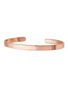 Zavya Women 925 Pure Silver Rose Gold-Plated Kada Bracelet