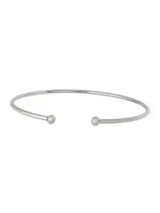 Zavya Women 925 Pure Silver Rhodium-Plated Kada Bracelet