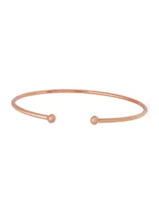 Zavya 925 Pure Silver Rose Gold-Plated Cuff Bracelet