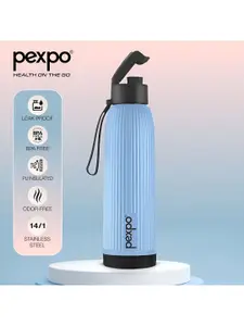 Pexpo Blue Single Stainless Steel Single Wall Vacuum Water Bottle-500ml