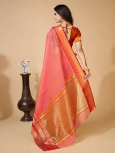 Mitera Checked Woven Design Zari Silk Cotton Kota Saree