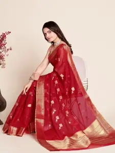 Mitera Woven Design Zari Silk Cotton Designer Kota Saree