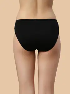 Enamor Pack Of 5 Classic Antimicrobial And Stain Release Finish Hipster Panty-CH03