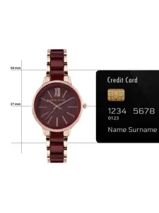 ANNE KLEIN Women Bracelet Style Analogue Watch NEAK1412RGBY-MAROON