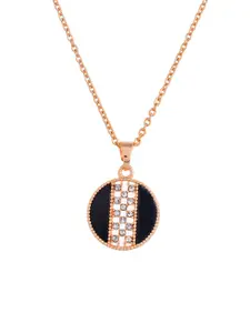 Silvermerc Designs Rose Gold-Plated Circular Pendants with Chains