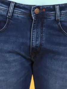 V-Mart Men Mid-Rise Slim Fit Heavy Fade Cotton Jeans