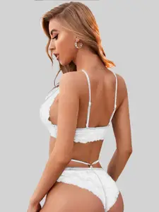 KRENOZ Mid Rise Bra Panty Lingerie Set