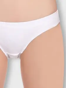 Selfcare Pack of 3 Low Rise Cotton Lycra Solid Panties Bikini Briefs Set - SN2451