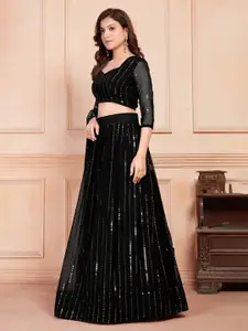 Fashion Basket Embellished Sequinned Semi-Stitched Lehenga & Blouse With Dupatta