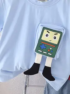 INCLUD Boys Printed T-shirt with Short