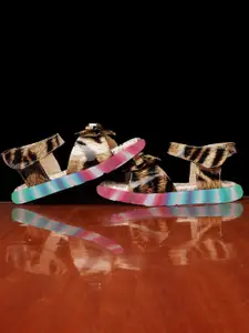 BAESD Girls Led Light Printed Flats