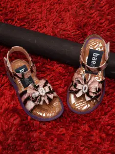 BAESD Girls Embellished LED Open Toe Flats