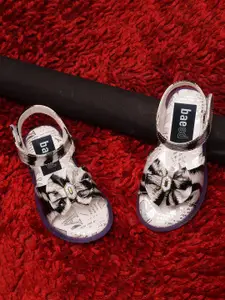 BAESD Girls Led Light Printed Flats