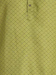 Anouk Geometric Printed Mandarin Collar Long Sleeves Straight Kurta