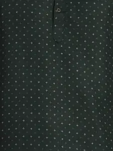 Anouk Geometric Woven Design Mandarin Collar Long Sleeves Straight Kurta