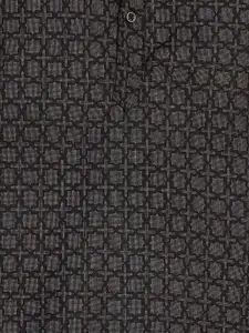 Anouk Geometric Woven Design Mandarin Collar Long Sleeves Straight Kurta