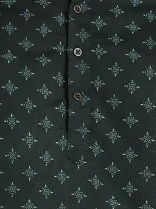 Anouk Geometric Printed Thread Work Angrakha A-Line Kurta