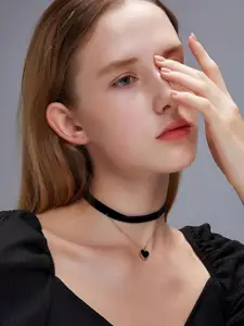 Goho Elegant Choker With Dainty Heart Pendant