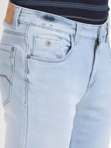 Turtle Men Narrow Tapered Fit Heavy Fade Stretchable Jeans