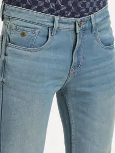Turtle Men Narrow Tapered Fit Heavy Fade Stretchable Jeans