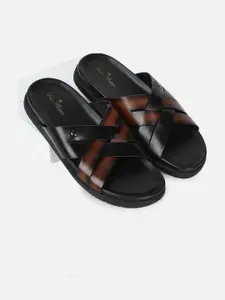Louis Philippe Men PU Comfort Sandals